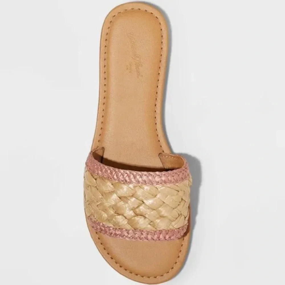 New Women's Universal Thread Shoes Dez Woven Slide Sandals - Picture 3 of 5